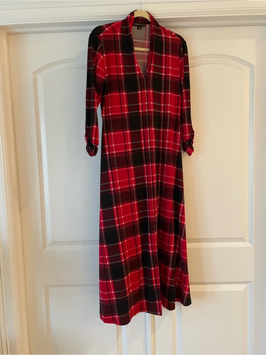 Preston & York Dresses & Skirts - Preston & York Red and Black Plaid Maxi Dress
